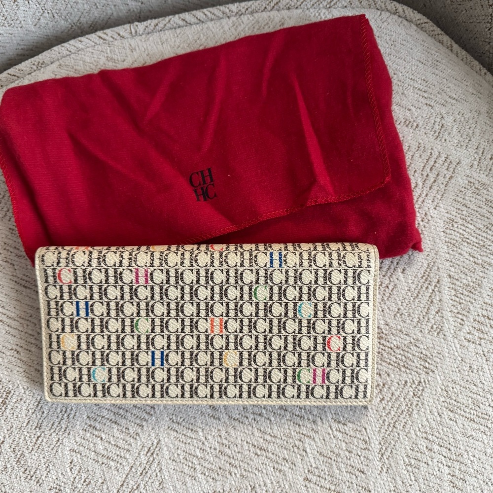 Carolina Herrera Multicolor Logo Wallet